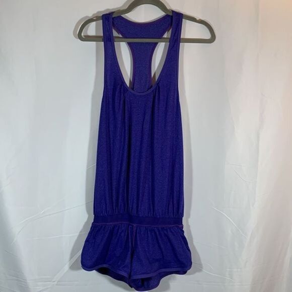 Lululemon Sweat Ur Butt Off Blue Romper One-Piece - Picture 1 of 8